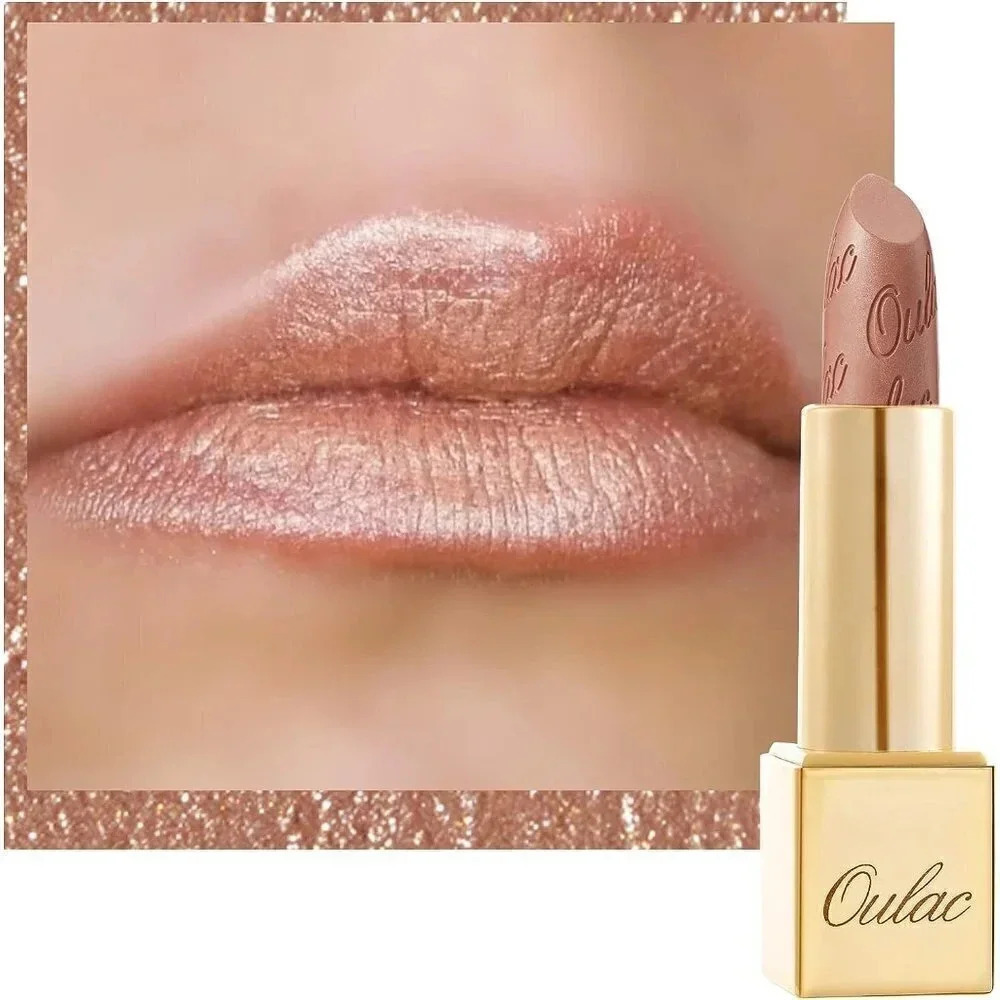 Oulac Metallic Nude Gold Lipstick for  Women 4.3 g/0.15 oz (Sahara Gold(10))